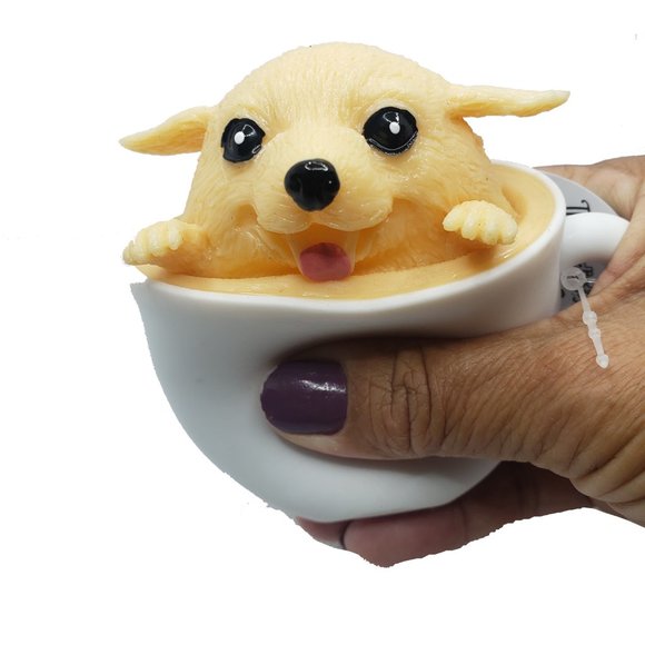 Schylling Squeeze 3 the Pup in a Cup Squishy Toy- Fidget Stress Ball - Random - Picture 3 of 8